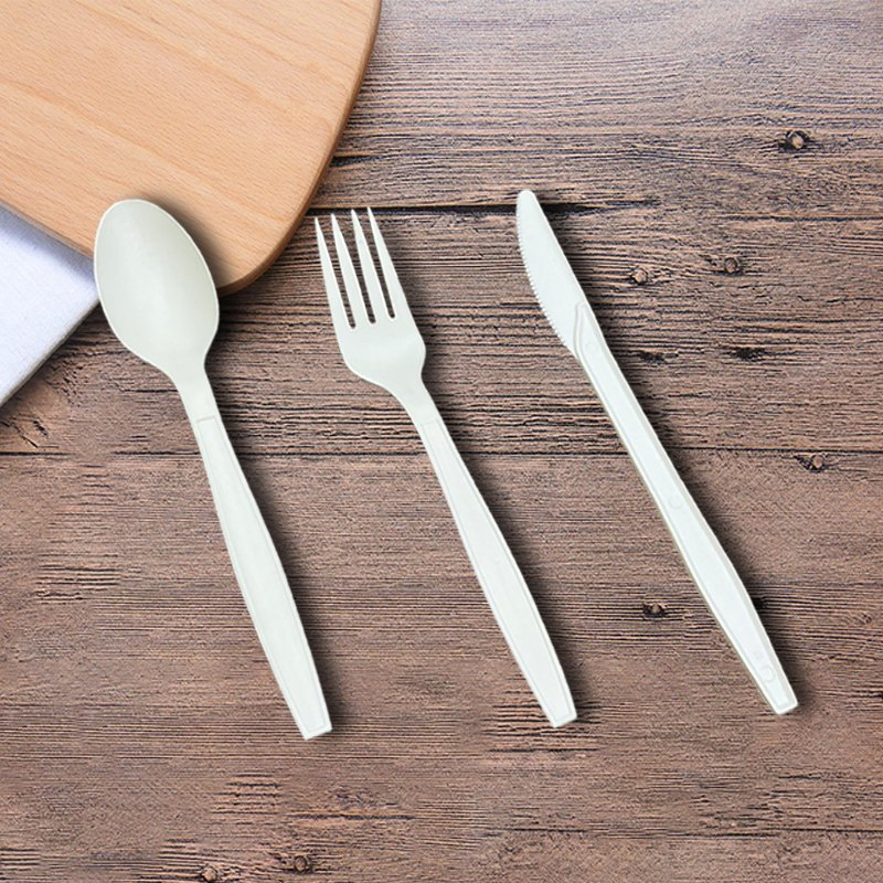 Disposable Cutlery Eco Friendly Cornstarch Spoon Fork Knife Biodegradable Tableware