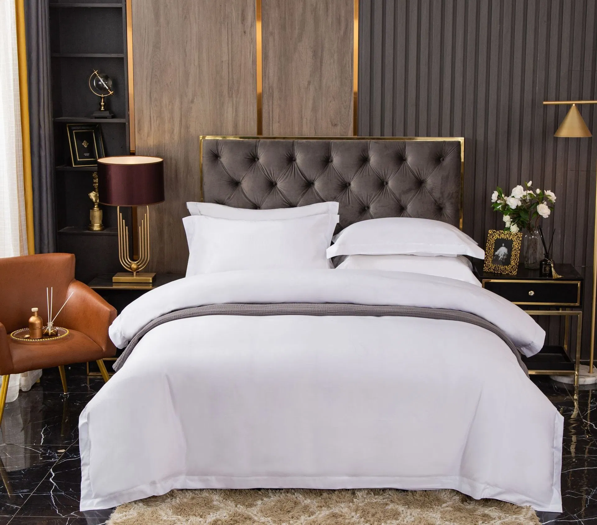 Постельное белье для отелей с логотипом, хлопок