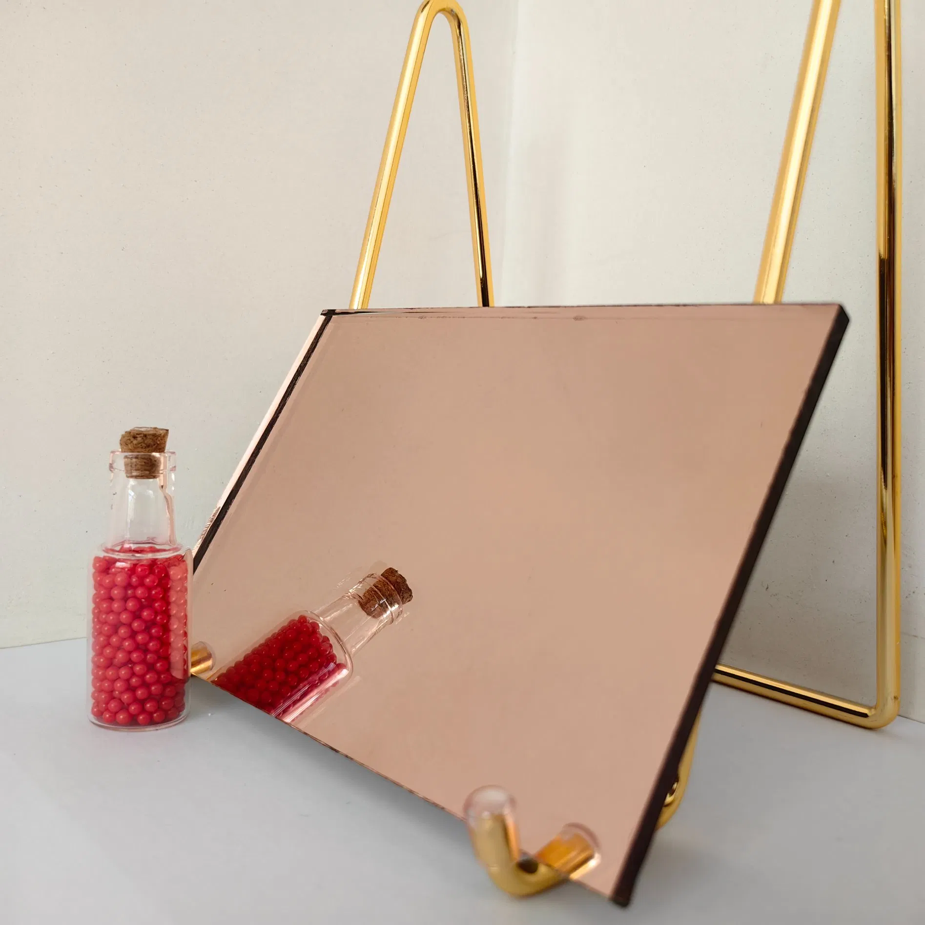 1.8mm/2mm/3mm/4mm/5mm Tinted Decorative Pink Colored Mirror Used on Jewellery/Clothes