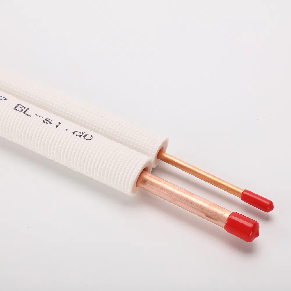 Premium Insulated Copper Pipe for HVAC Air Conditioning Systems-Mini Split Line Set 1/4" & 3/8" Insulated Copper Tube Set -50 FT