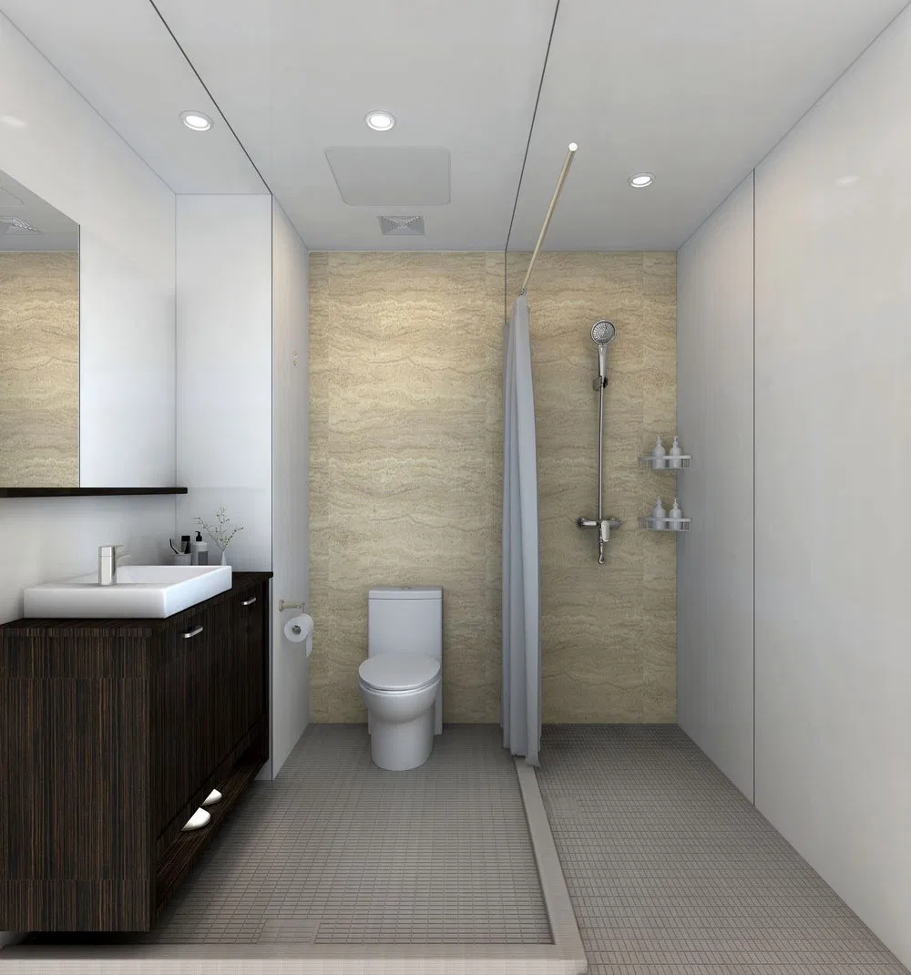 High Quality China Portable Integrated Bathroom Prefab Shower Room Bathroom with Toilet