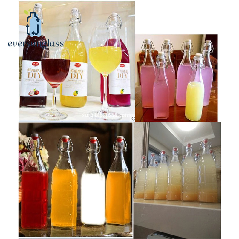 Wholesale 250ml Square Olive Oil Bottle with Clasp Clip