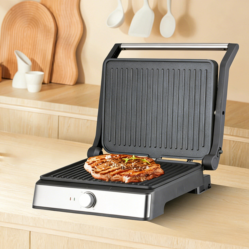 Household Electric Grill Griddles Sandwich Maker Panini Baking Pan with Non-Stick Coating