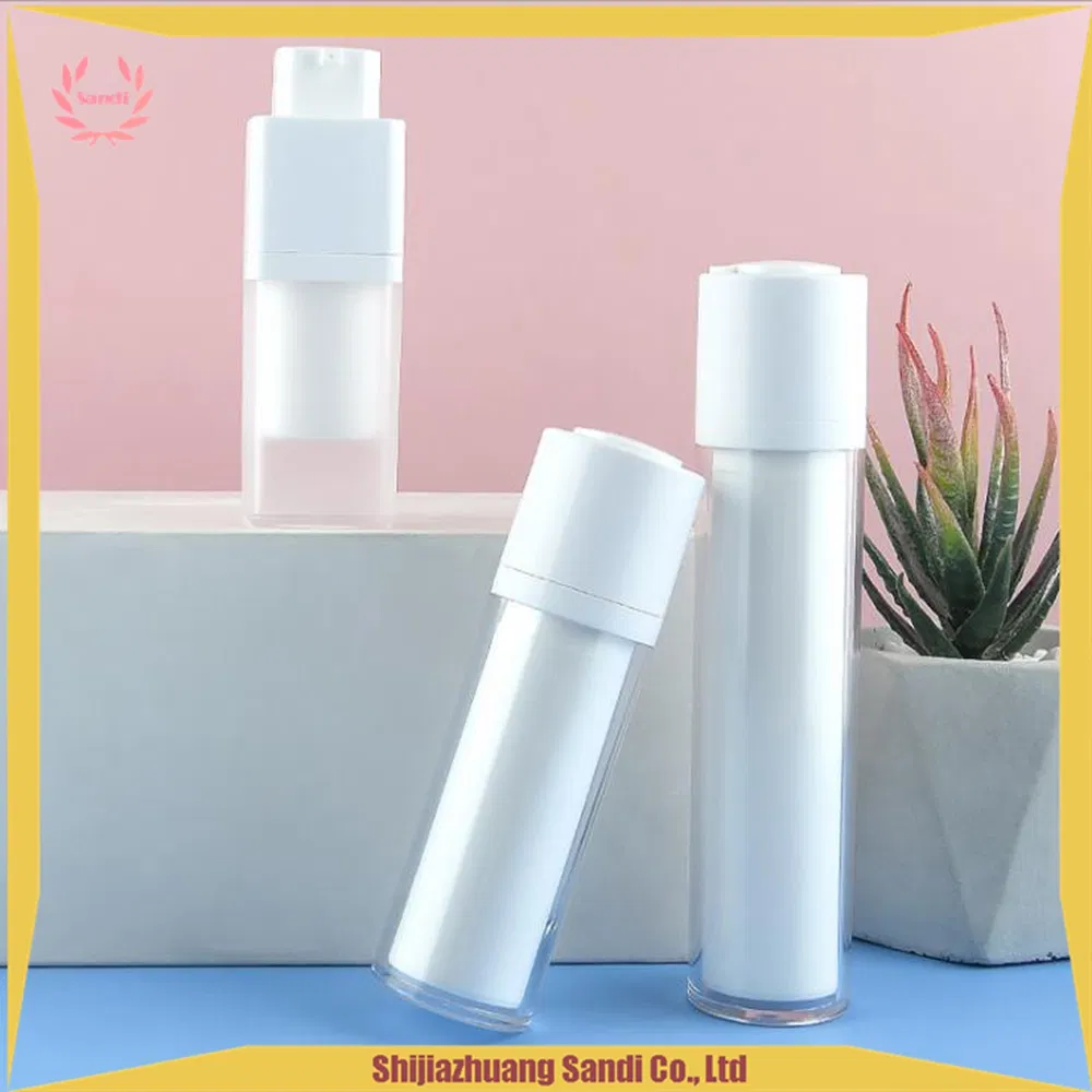 15ml 30ml 50ml Empty Liquid Cosmetic Airless Twist up Pump Bottle Twist Lock Bottle with Pump