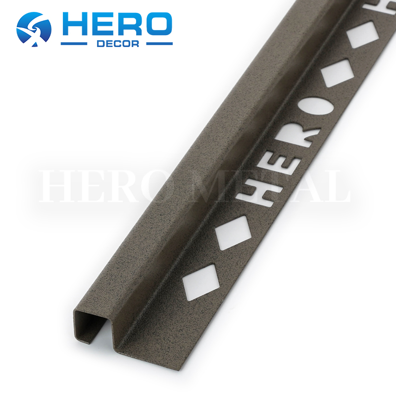 New Universal Ceramic Jolly Edge Kitchen Molding Customized Waterproof Corner Stainless Steel Stone Grain Rounded Square Shape Topps Tiles Trim