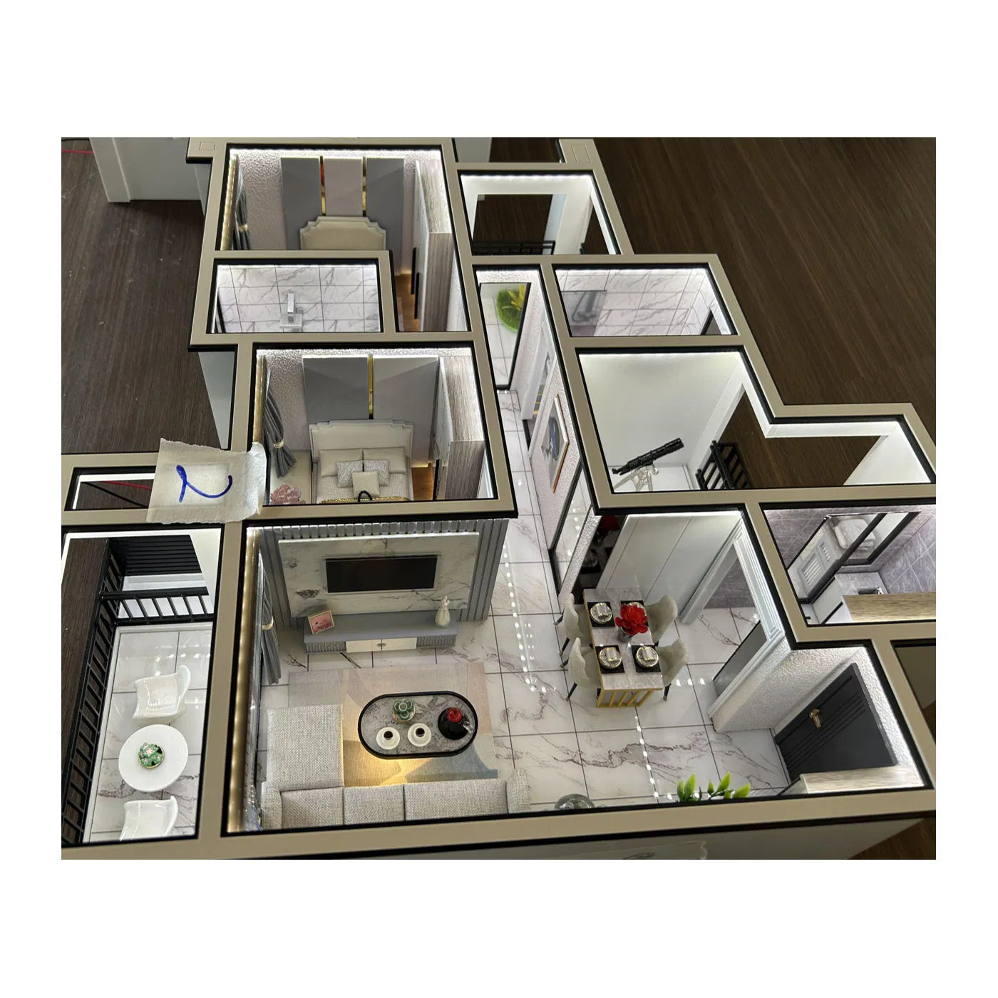 Professional Custom Modern Residential Interior Space Miniature Scale Model