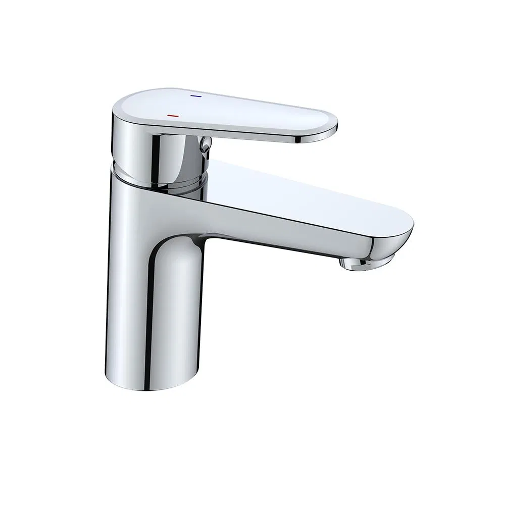 Deck Mounted Brass Water Mixer Tap Plated Chrome Basin Taps Kitchen Mixer Faucet