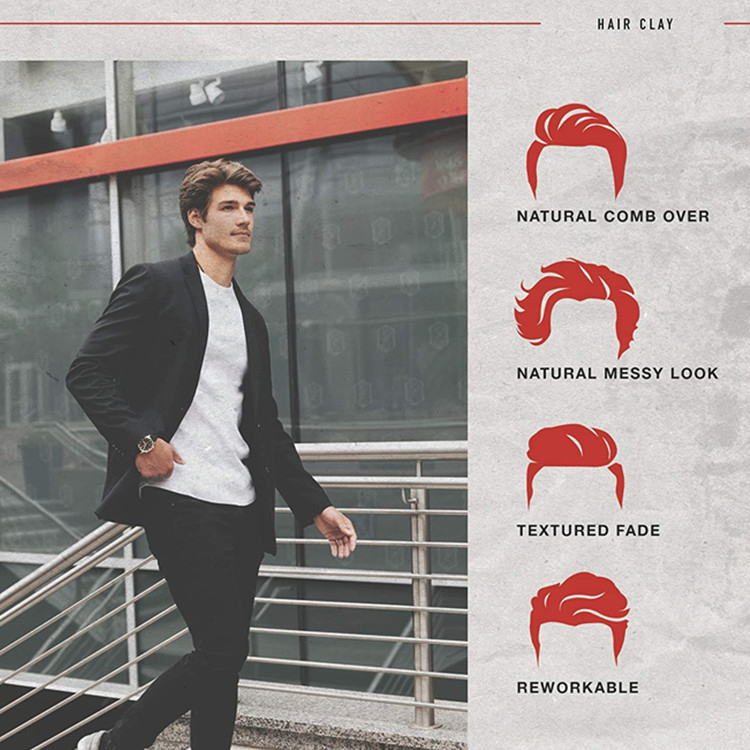 Premium Medium Hold Hair Clay for Thick Hair Styles