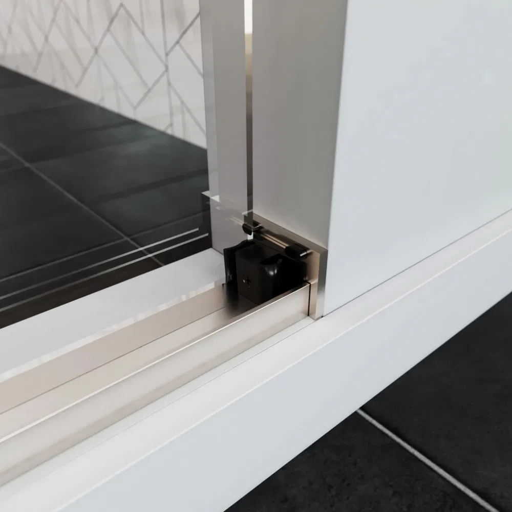 Idl Durable Frameless Shower Door Tempered Sliding Glass Shower Enclosure