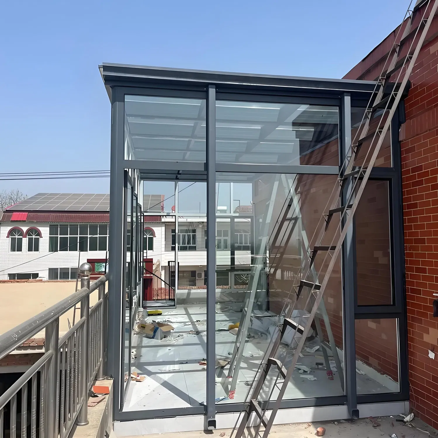 Waterproof Wind Resistance Prefabricated Aluminum Solarium Sunroom Glass House