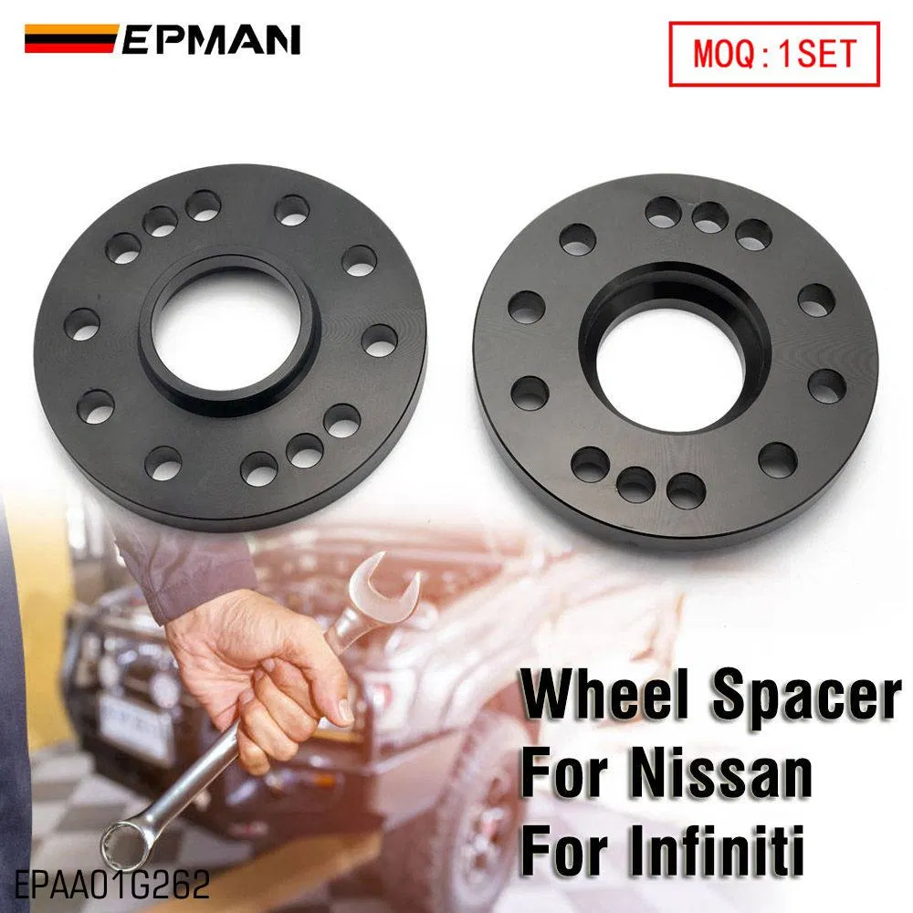 Epman 1 Pair 15mm Wheel Spacers for Nissan, 66.1mm Hub Centric, 5x114.3 PCD, T6061 Aluminum, Hard Anodized