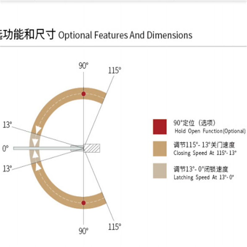 B-800 Floor Spring Heavy Bearing for Glass Door 8-12mm Glass Good Material