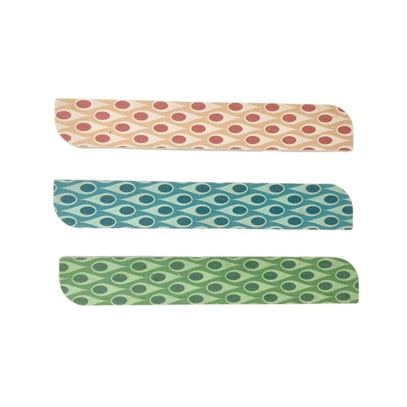 Customized Cute Long Strip Colorful Eco-Friendly Smooth Care Double Sided Buffer EVA Nail File