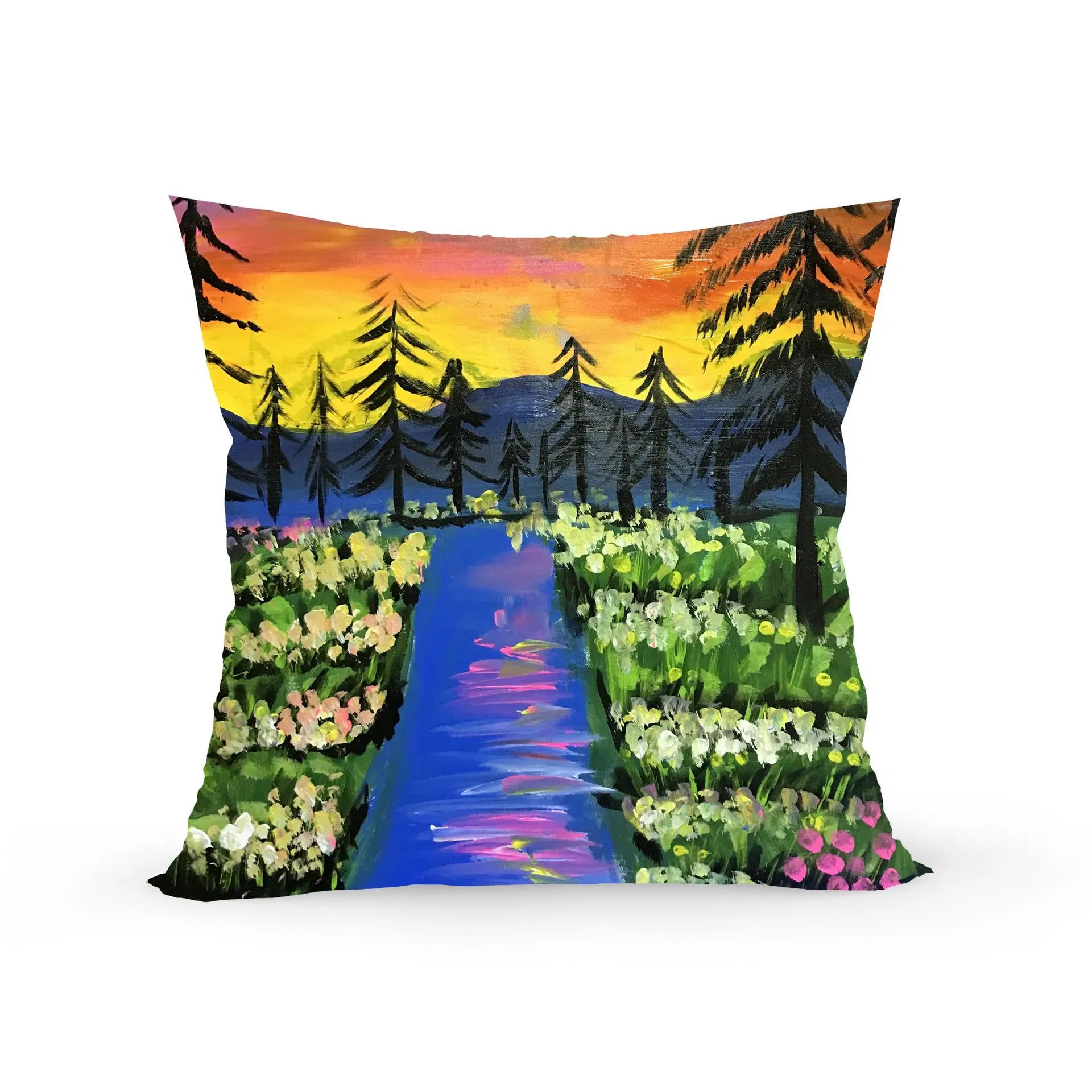 Latest Linen Custom Plant Printing Cushion Cover