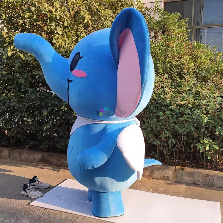 Brand Promotion Moving Inflatable Interactive Mascot Customized Cartoon Inflatable Walking Costume