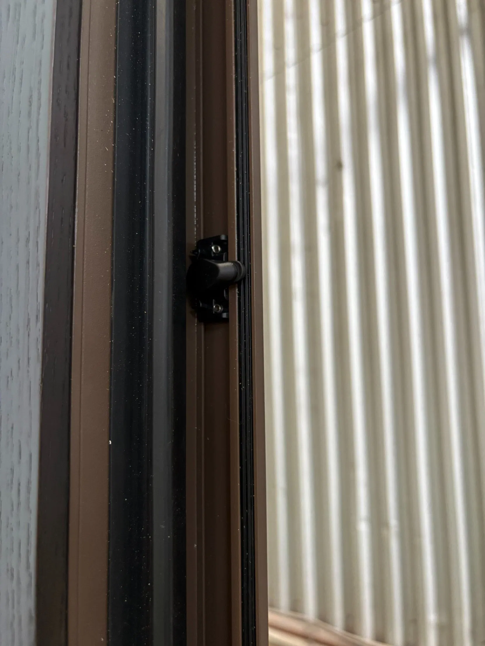 High-End Custom Thermal Break Aluminum Wooden Composite Window with Guardrail Glass