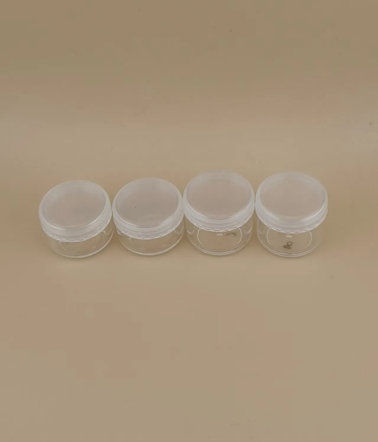 Mini Clear Plastic Cream Jar with Screw Lid for Lotion