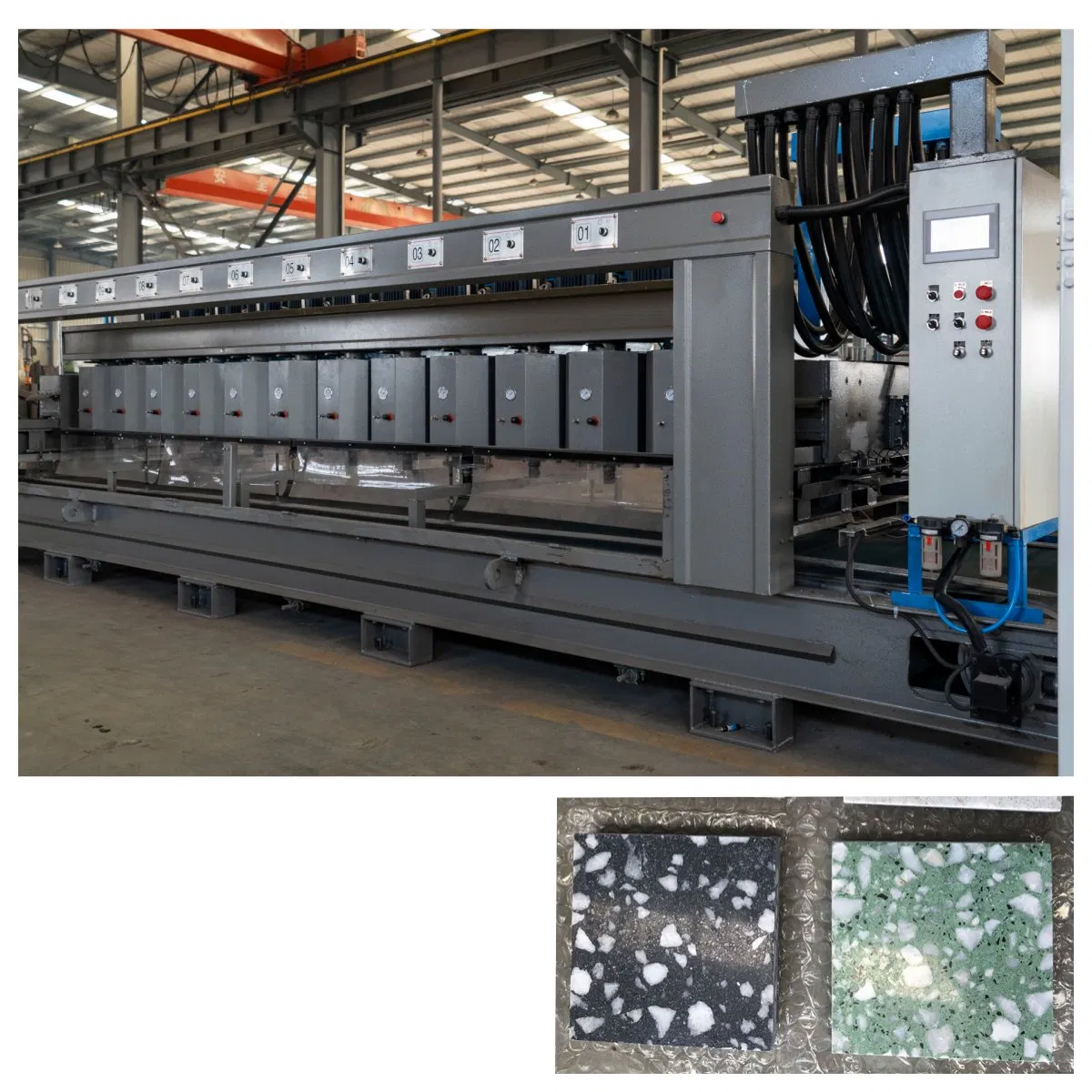 Terrazzo Line Grinder Grinding for Seamless Floor Multi-Head Linear Stone Polishing Machine