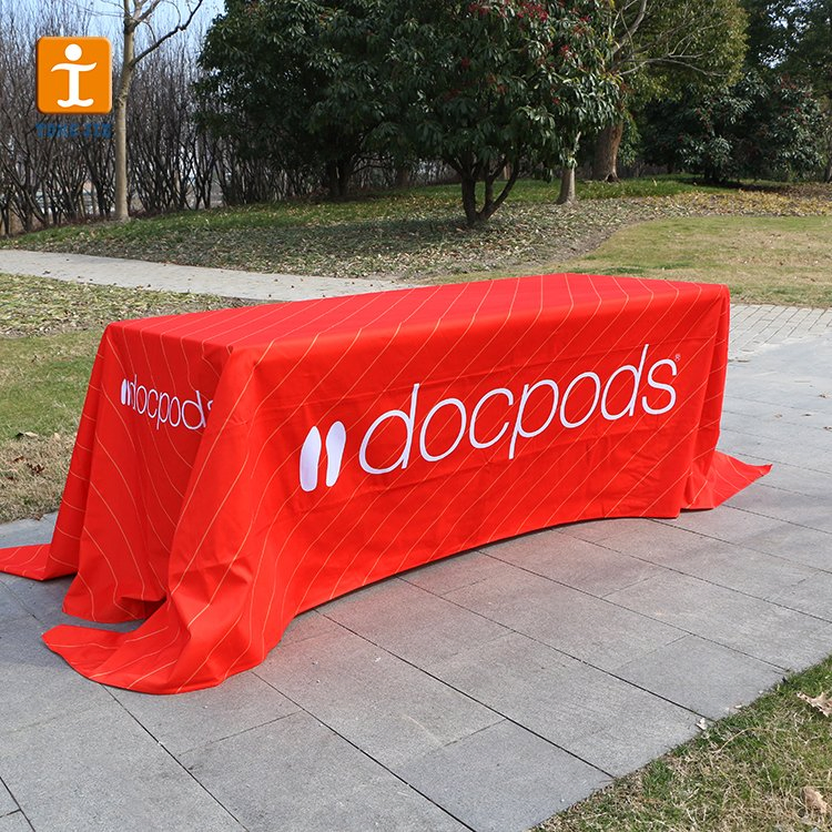 Custom-Sized Color Print Tablecloths High-Quality Advertising Best-Selling Online Display.