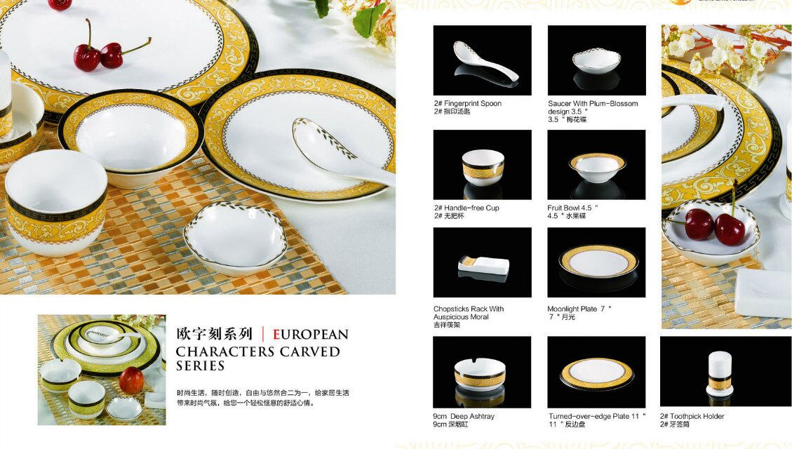 Ceramic Dinner Sets with Custom Logo