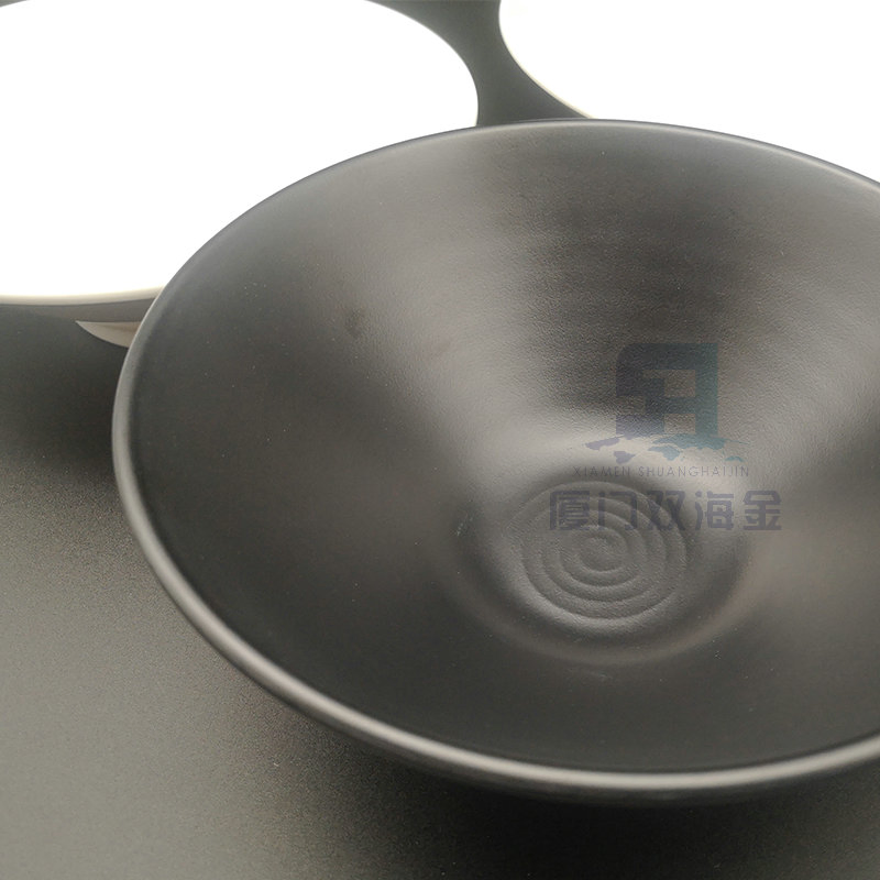 Black Porcelain Bowls Black Round Melamine Soup Bowl Dinnerware