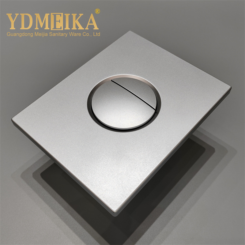 Sanitary Ware Bathroom Light Luxury Matte Silver Color Concealed Toilet Cistern Toilet Flushing Button Panel
