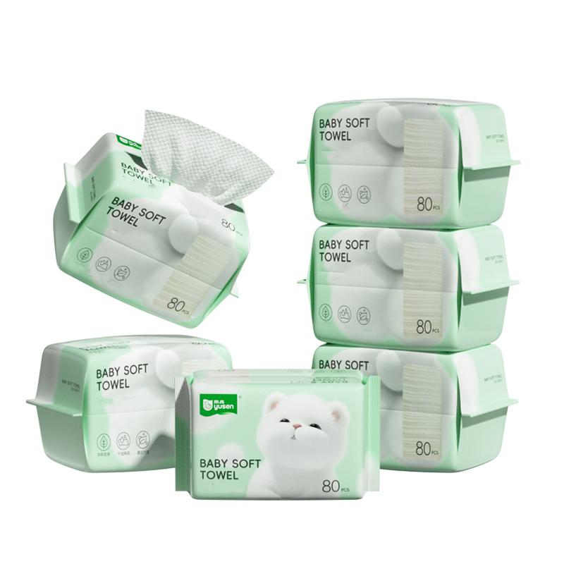 Customization Dry Soft Disposable Face Cloth Cotton Tissue Non-Woven Facial Towel Face Cleaning Towel Makeup Remover