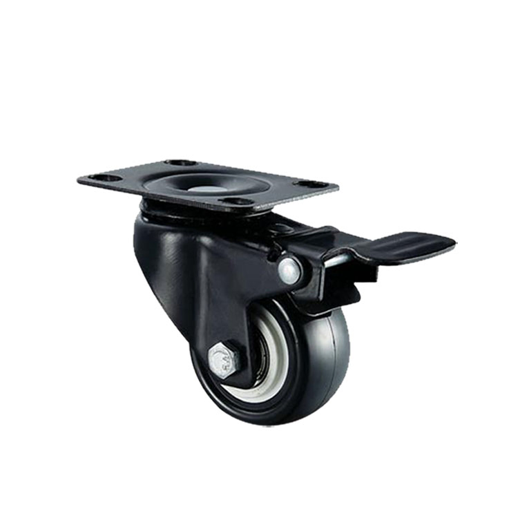 Black Caster Wheel with Break and Without Break for Movable Table, Cabinet
