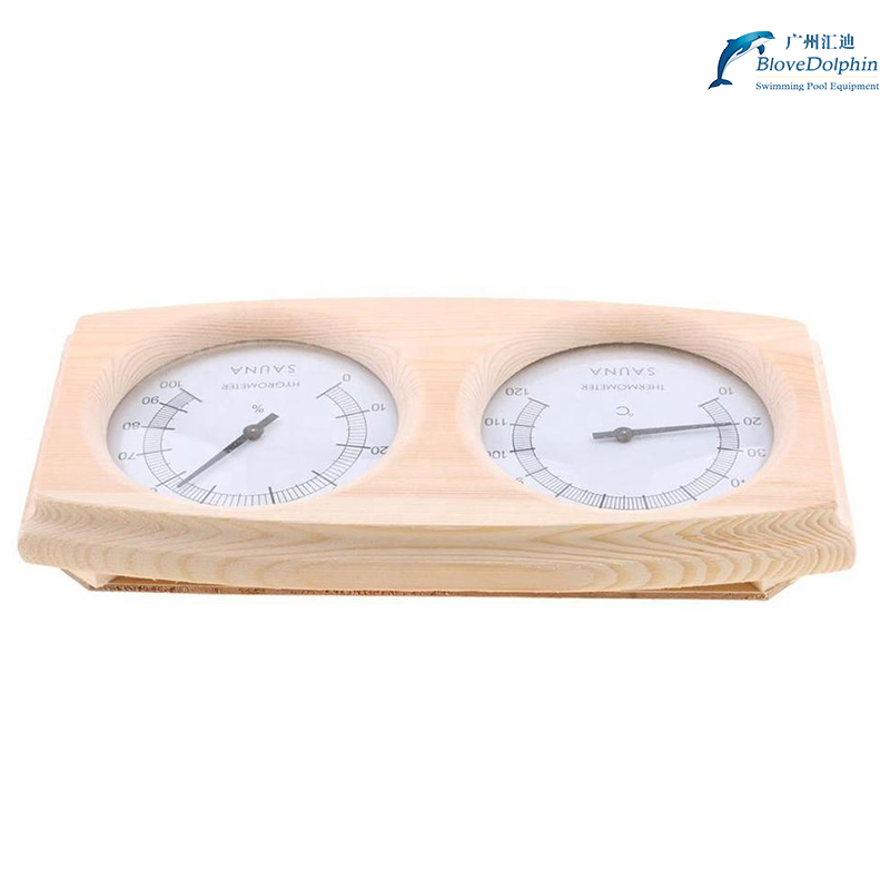 Sauna Thermohygrometer Wooden Mechanical Thermohygrometer Sauna Room Accessories