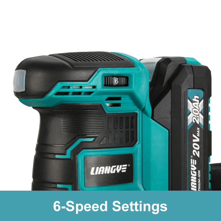 Liangye Battery Operated Woodworking Tools 20V 5 Inch Cordless Orbital Sander