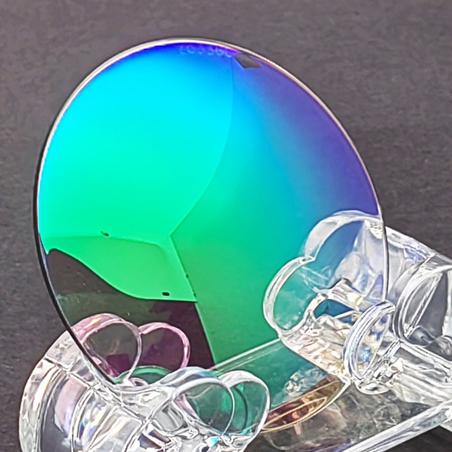 Customize Polycarbonate Photochromic Gray Mirror Green Anti-Reflection Optical Rx Eyeglasses Prescription Lens