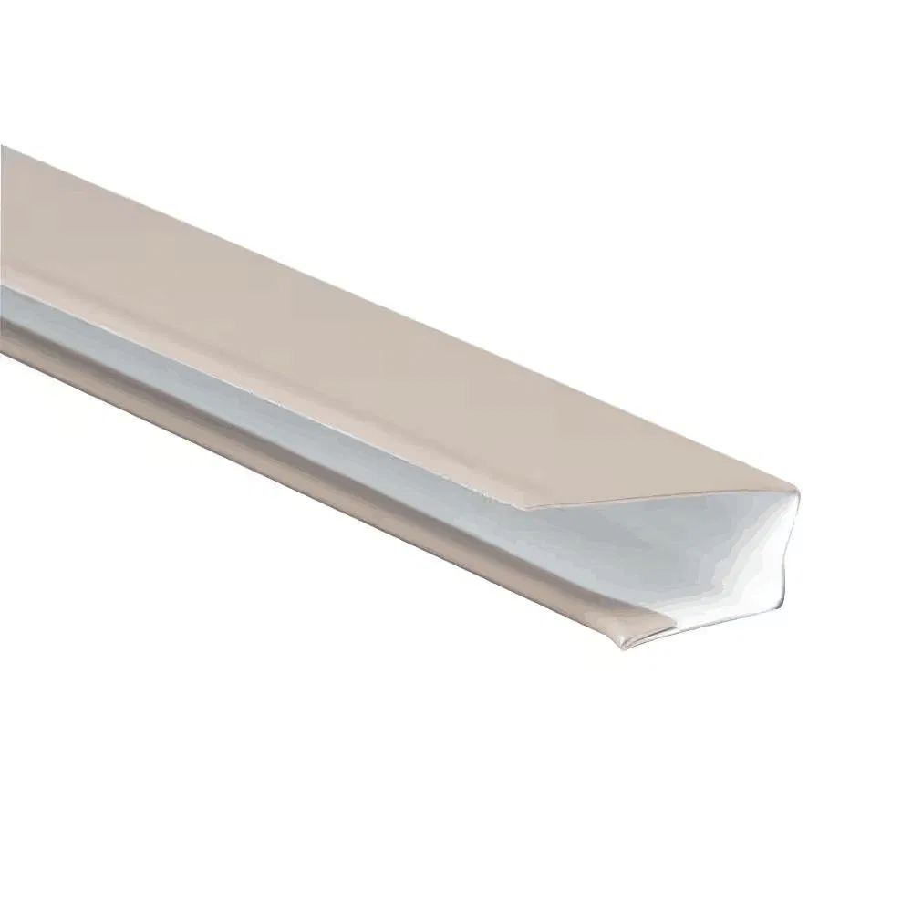 3/8inchx10feet Aluminum Roof Flat J Trim Cap in White Colour