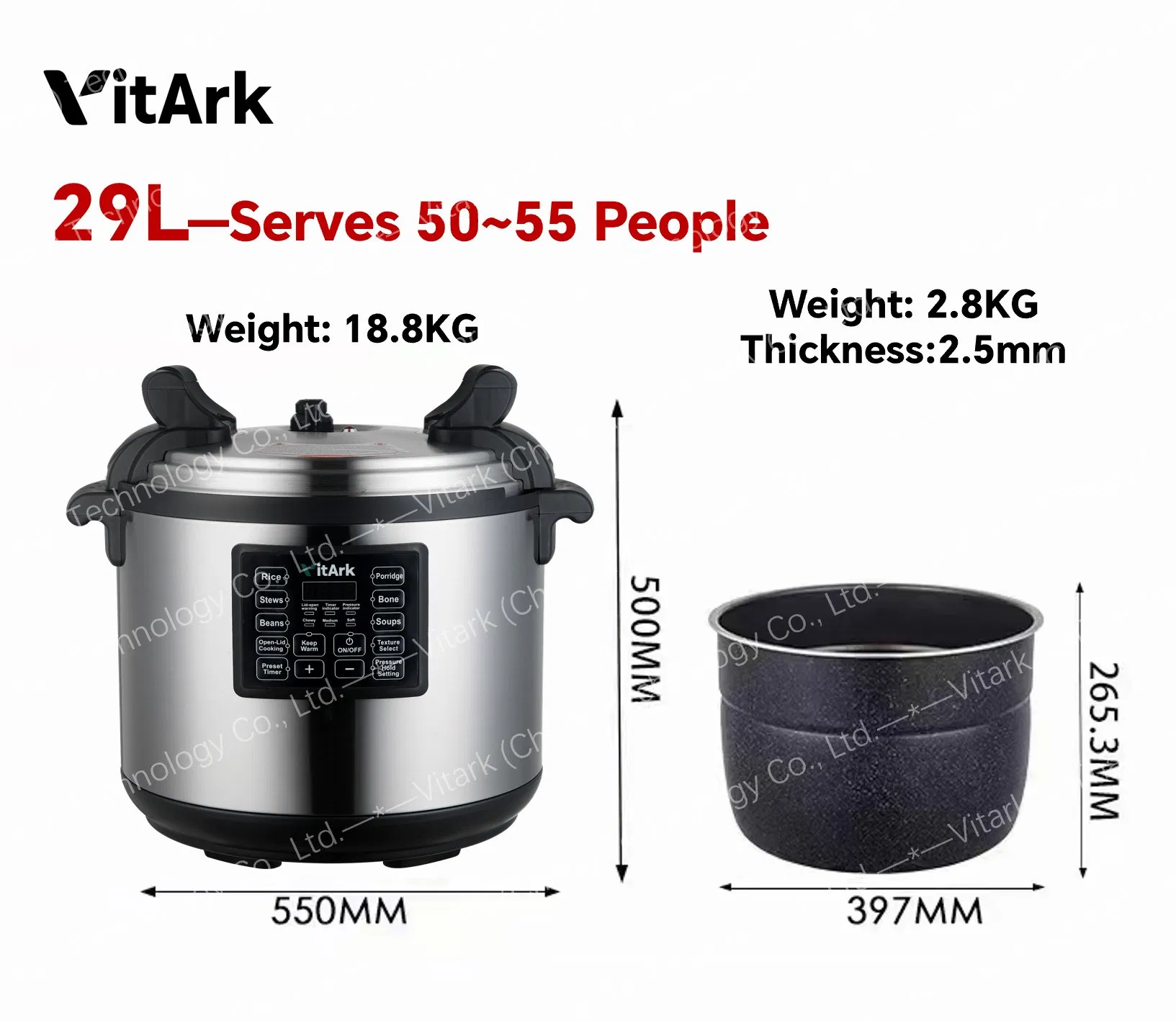 High-Capacity Electric Pressure Cookers for Centralized Kitchen Pre-Prepared Meal Distribution and Bulk Cooking in South Asia: Large-Scale Cooking of Beans Rice