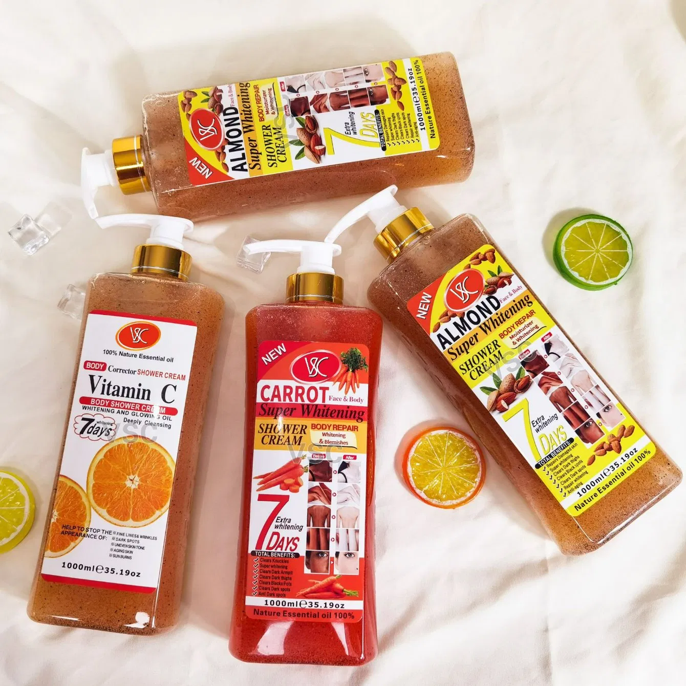 Gentle Cleansing Moisturizing Nourishing Skin Papaya Scrub Shower Gel Body Wash
