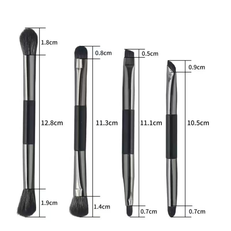 Factory Direct New Tools with Mirror Double Head Eyeshadow Make-up Brush Set
