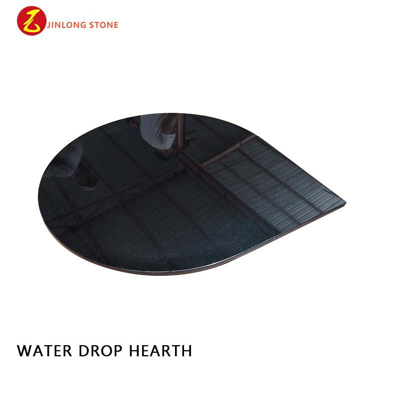 Black Granite Stone Fireplace Square Corner Hearth as Fireplace Parts, Fireplace Sets & Accessories