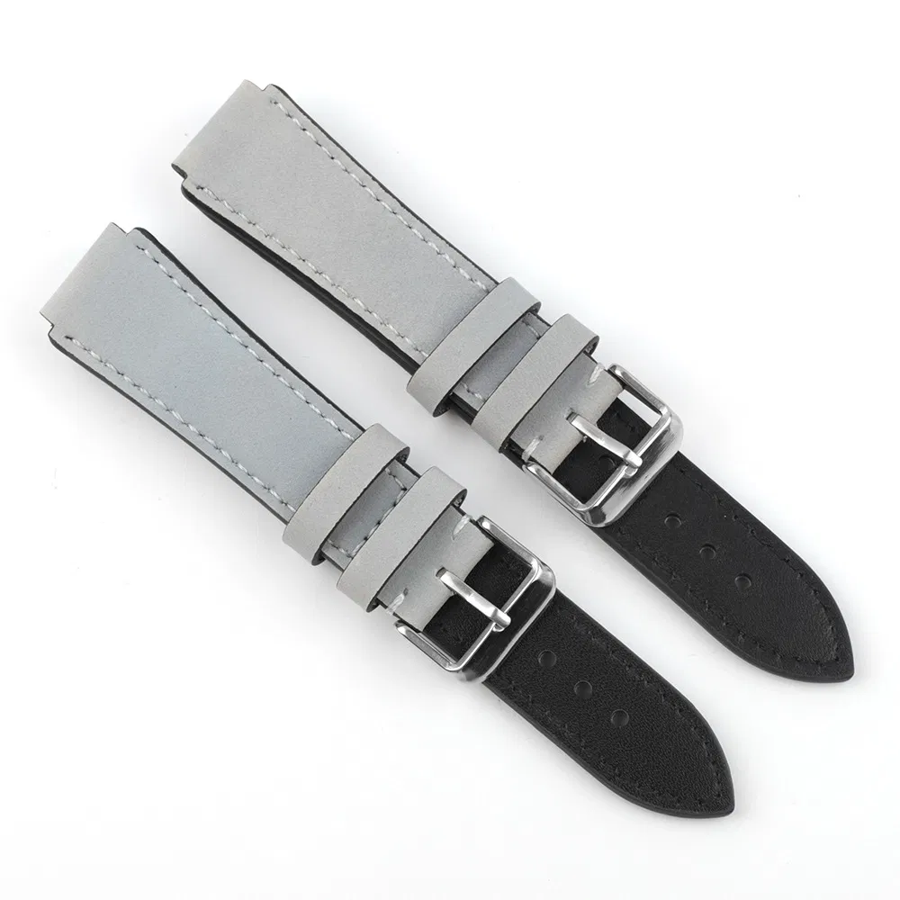 Good Quality 18mm Grey Leather Watch Straps Wrist Strap Leather Watch Bands