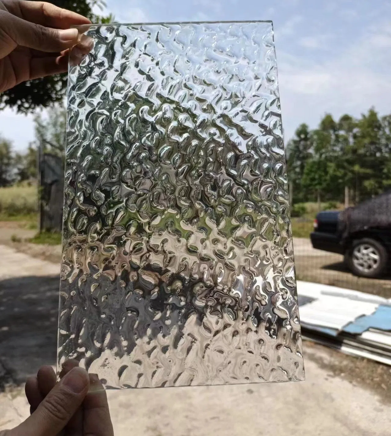 Hot Sale 5mm-12mm Decorative Hot Melt Glass Clear Tempered Patterned Textured Glass