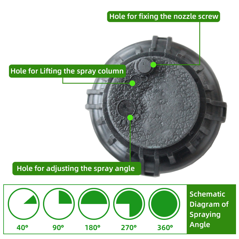 Adjustable Rotator Pop up Garden Lawn Irrigation Sprinkler Automatic Sprayer