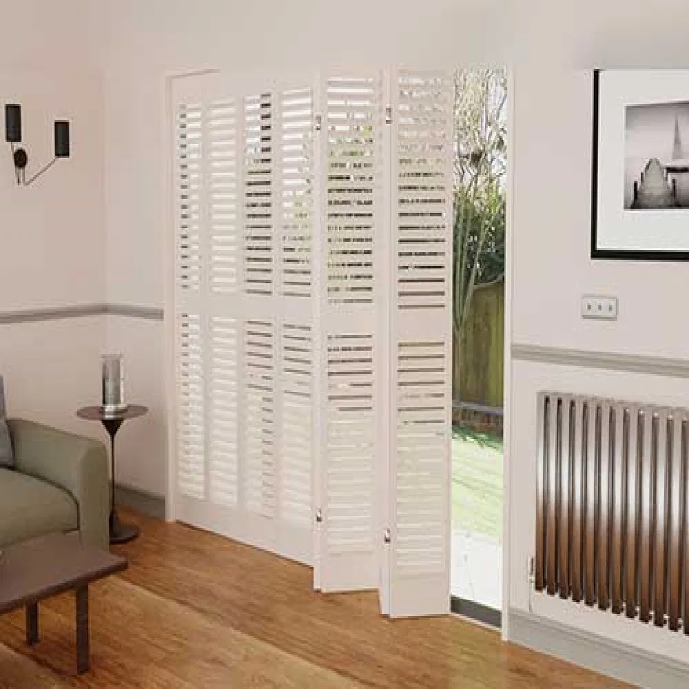Basswood Wooden Horizontal Shutters Custom Made Premium Material Interior Window Treatment for Kitchen & Hotel