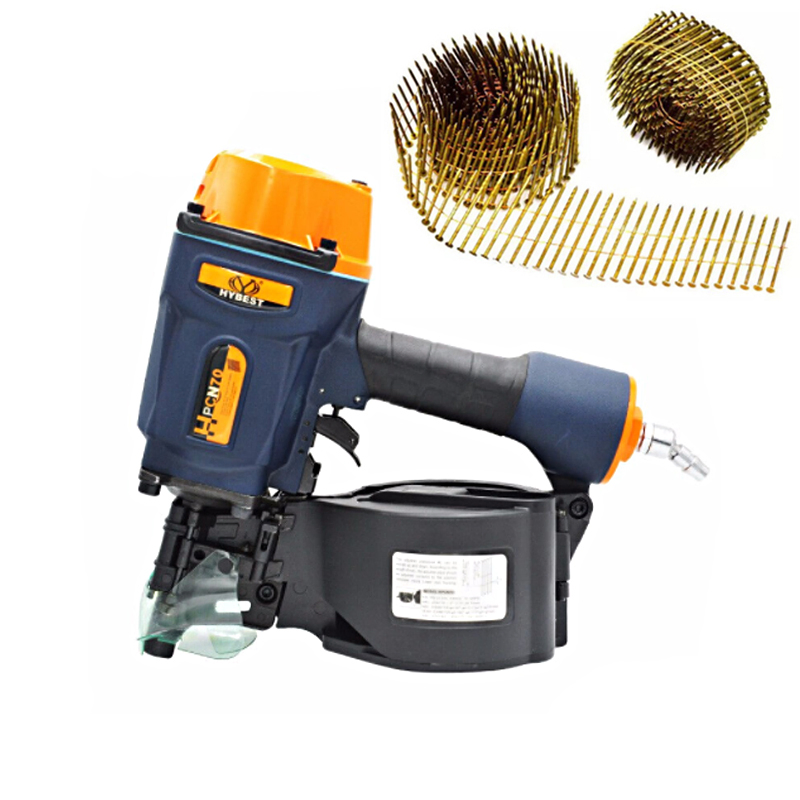 Пневматический гвоздезабиватель HYBEST CN70 для винтовых гвоздей