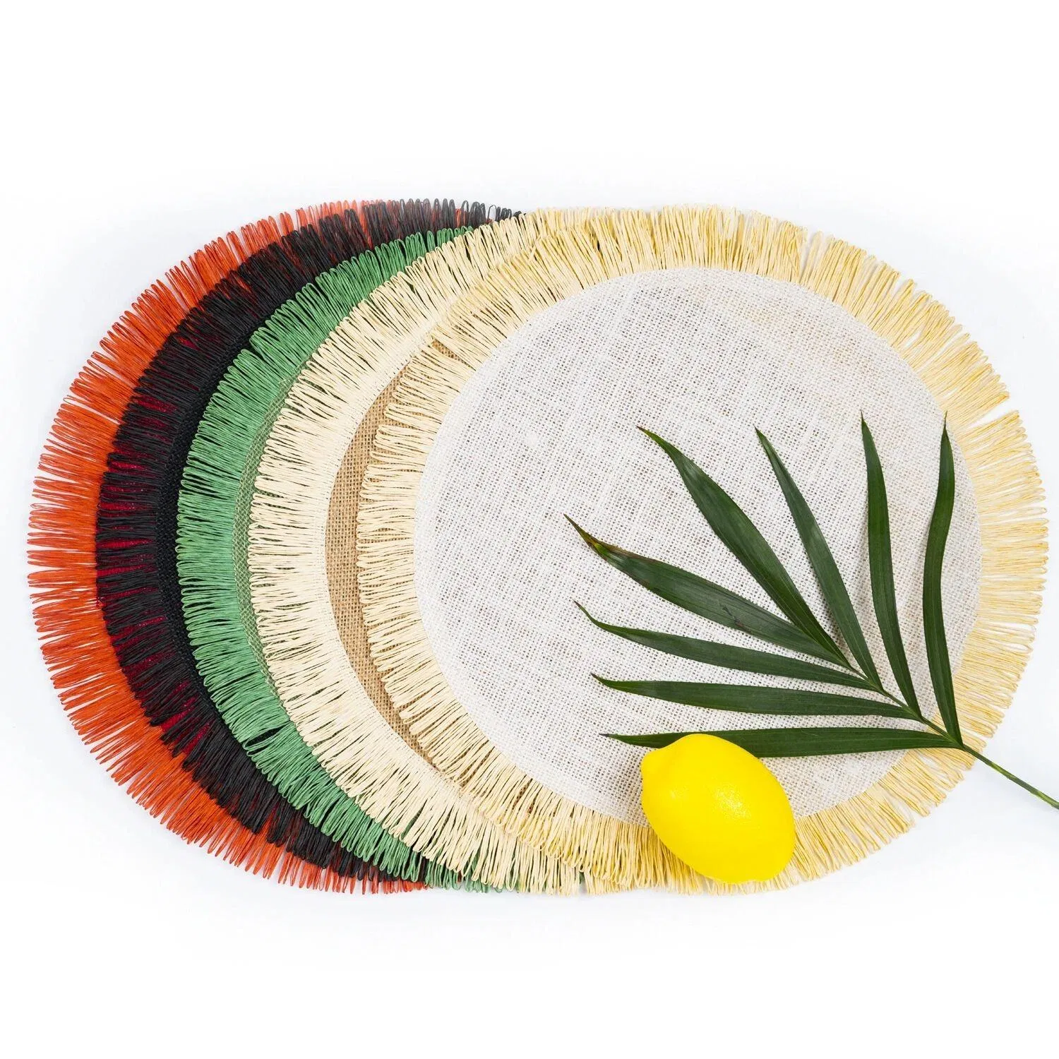 15 Inch Burlap Round Placemats Woven Dining Tables Jute Table Mats