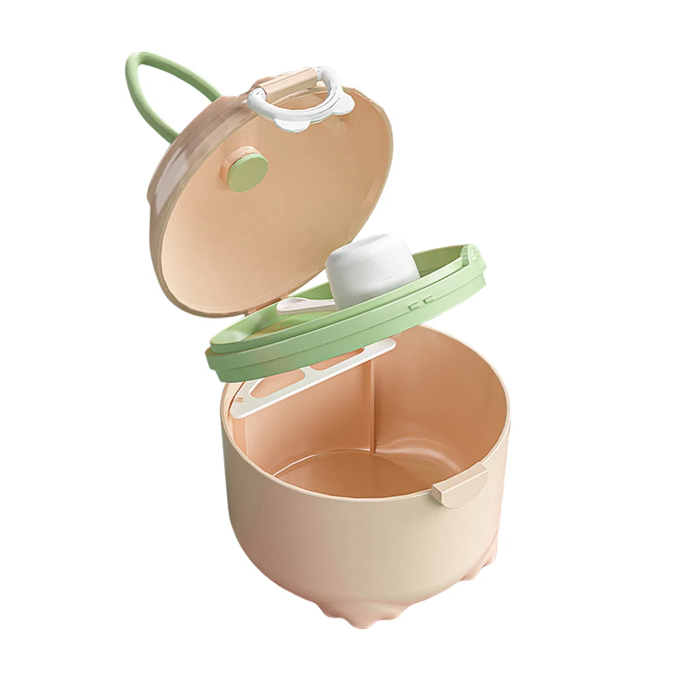 Portable 270g Milk Powder Container and Dispenser Set for Baby Formula for 0-12 Months Manual Type