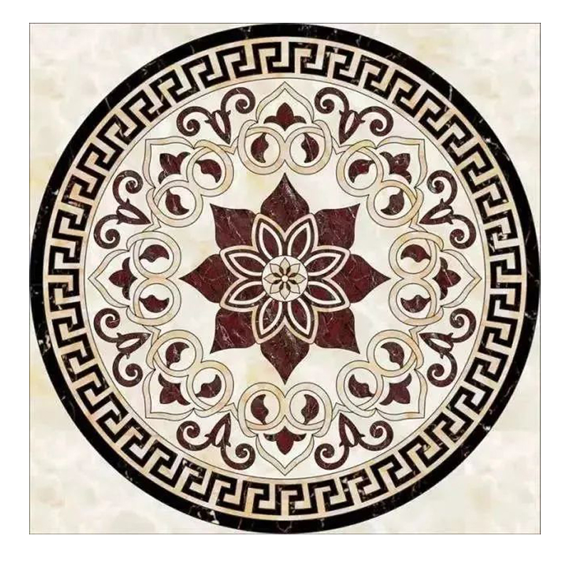 Мраморный медальон водной резки круглой формы