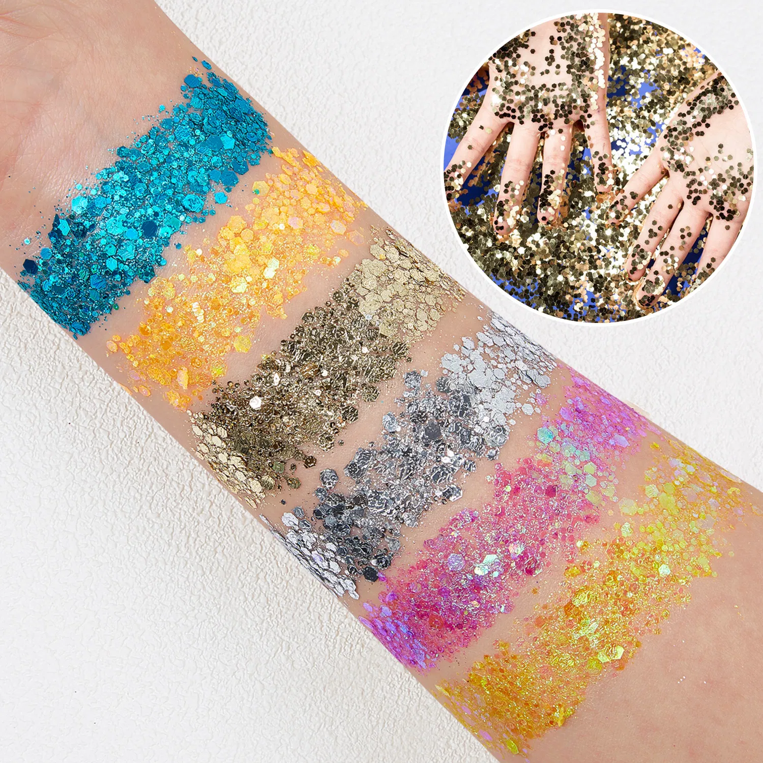 Chameleon Multichrome Glitter Gel Eyeshadow Palette