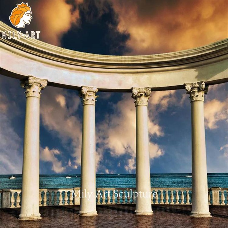 Large Outdoor Decorative Building Marble Column for Sale