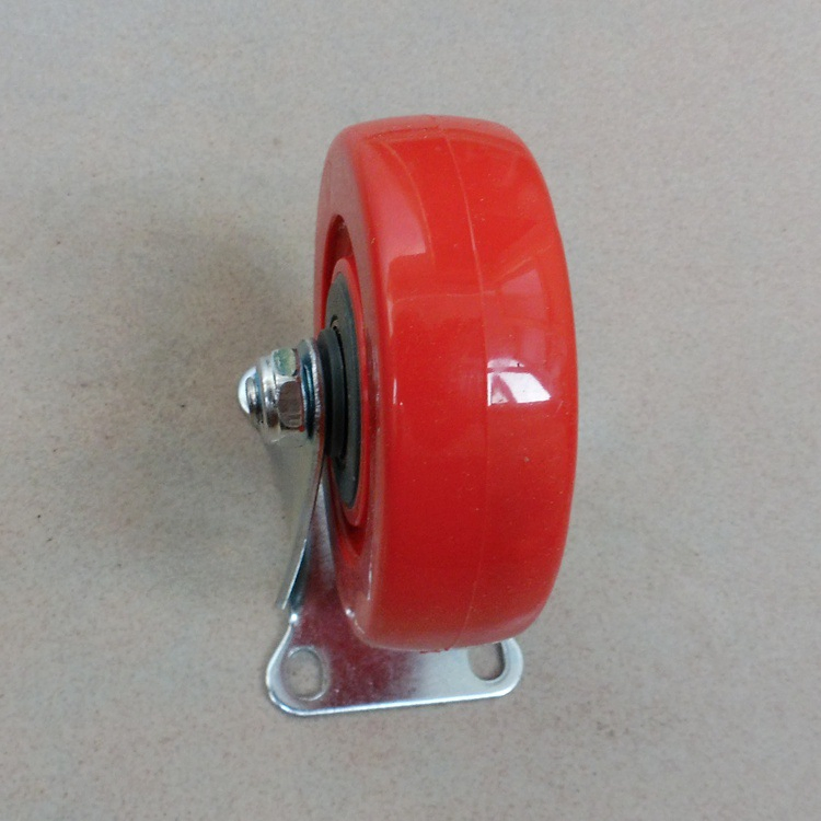 3inch 4inch 5inch Industry Barrow Wheels Double Bearing Red Plastic Wheel Caster