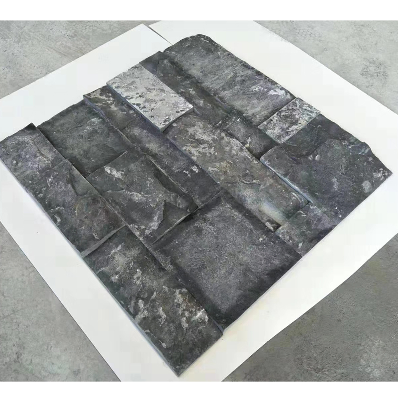 Chinese Bluestone Wall, Chinese Blue Limestone Split Face Wall Stone