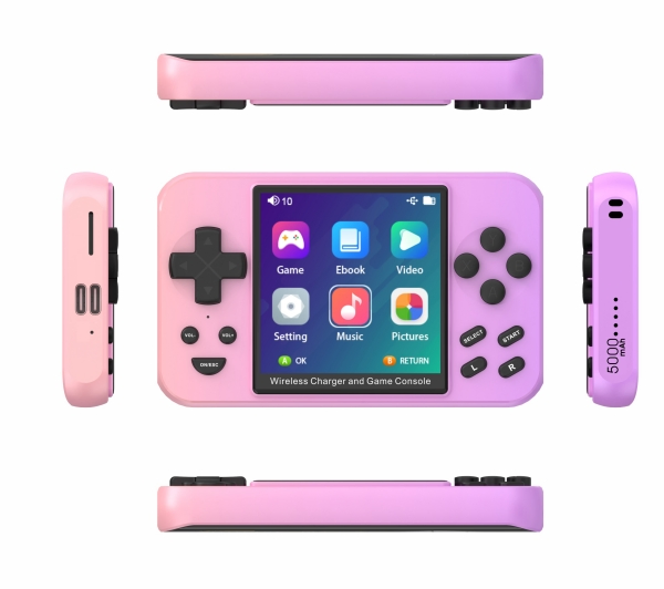 L9 5000mAh Power Bank Wireless Charger 6000 Mini Games Ebook +Music Movie Picture