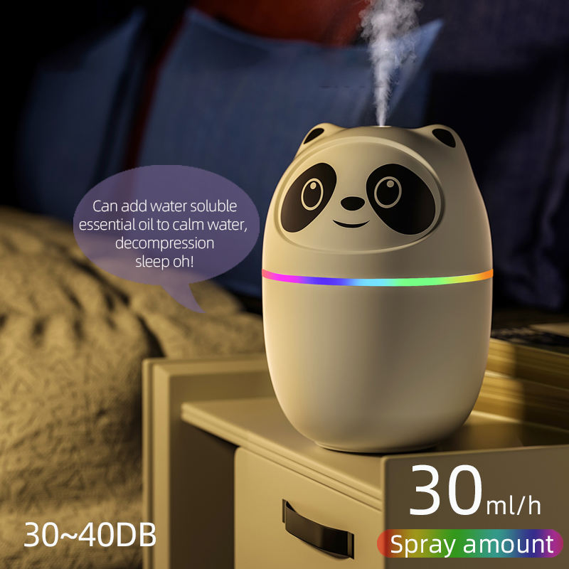 Wholesale Gift 220ml Portable Cute USB Mini Panda Air Humidifier